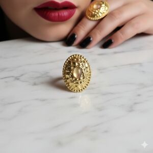 Stainless Steel Gold Ring